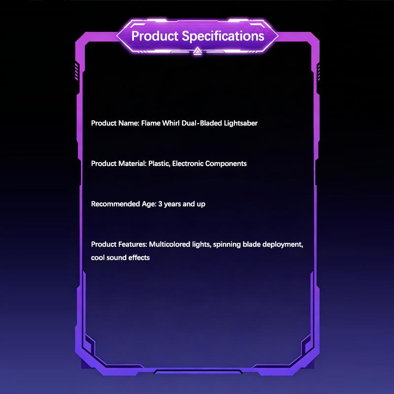 Dual-Bladed Flame Whirl Light Saber Toy with Spinning Blades USB Type-C Rechargeable Multicolored Lights and Simulated Sword Hum Perfect for Role-Playing Ideal Holiday Gift for Boys cosplay  deals The coolest Valentine's Day gift for him