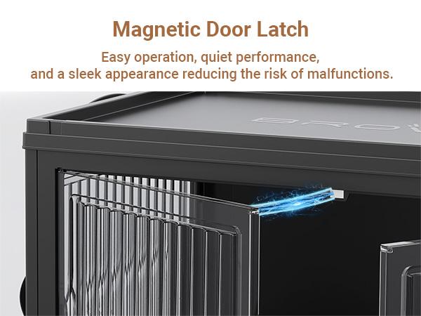 Broview 360Qt/480Qt/600Qt Stackable Storage Bins with 4x Lids, Each 120Qt Stackable Storage Bin,Front and Side Open Doors, Collapsible Closet Organizer and Storage Cabinet, Plastic Folding Box with Wheel Drawer for Home Office Dorm