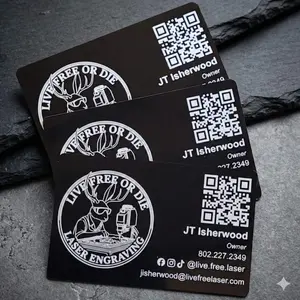 Custom Laser Engraved Aluminum Business Cards | Anodized Metal