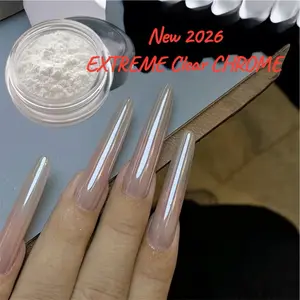 New 2026 - EXTREME Clear Chrome Powder for Nail Art
