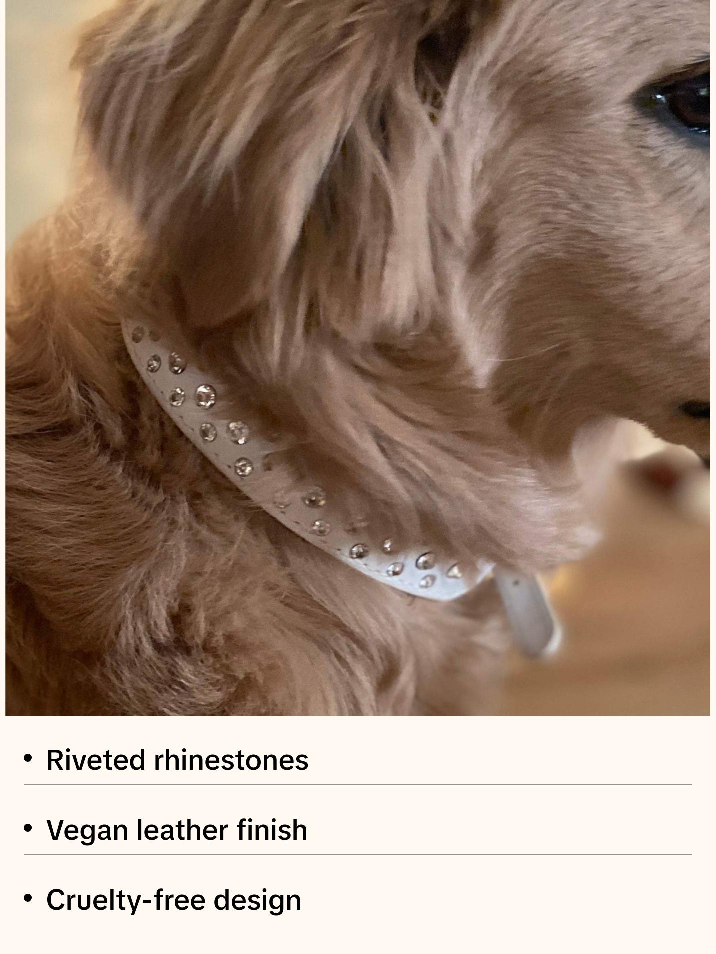 White Bling Dog Collar