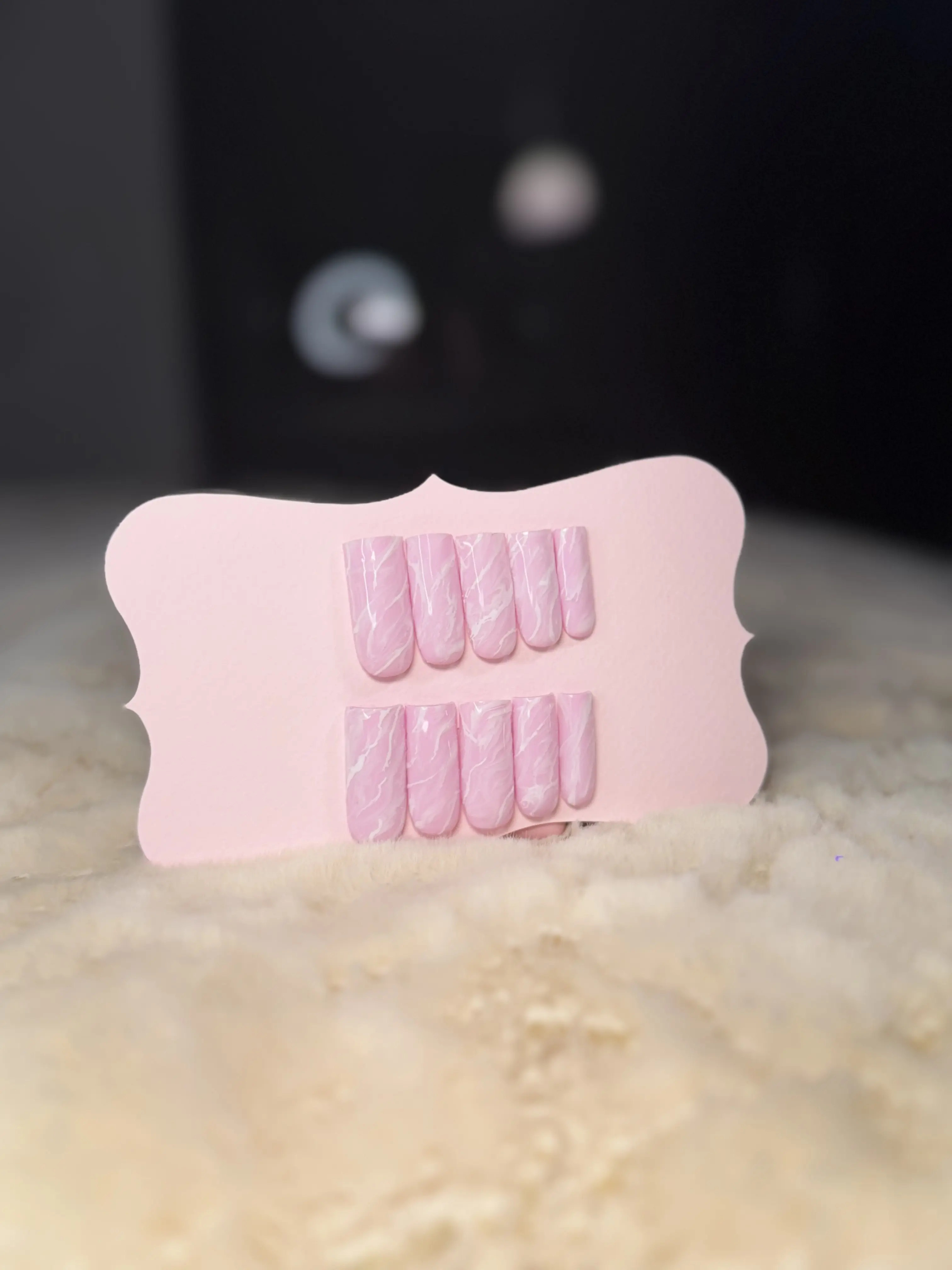 Bubblegum Pink Marble Press On Nails Bubblegum Pink Marble Press On Nails