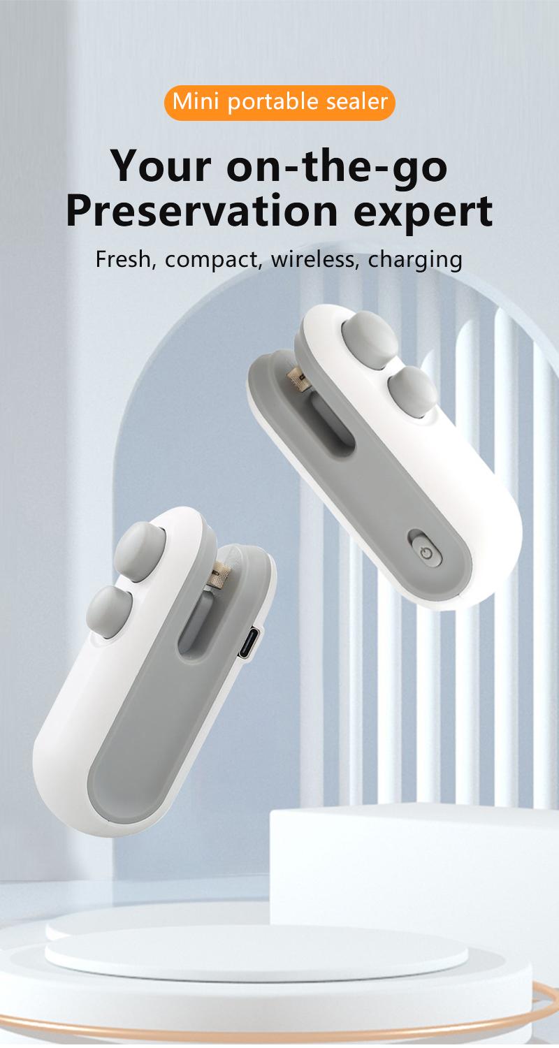 【FaddishDeal】Mini snack bag sealing machine,2 in 1 heat USB rechargeable snack bag selaer,plastic Electric bag sealers Sealer Multifunctional.excellent gifts for Christmas and new year，Must-buy on Black Friday