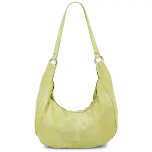 Free People Roma Suede Tote Bag in Apple Green