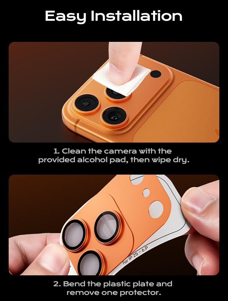 MAGIC JOHN Magnetic Lens Protector for iPhone 17 Pro/Max – 99% Transparency, Original HD Clarity, Scratch-Resistant, Durable, Magnetic Design for Easy Installation & Removal