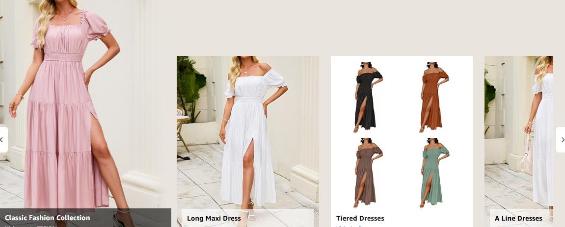 ZESICA Women's 2026 Boho Sexy Off Shoulder Short Sleeve Smocked Side Split Flowy A Line Tiered Long Maxi Dress with Pockets ZESICA Women's 2026 Boho Sexy Off Shoulder Short Sleeve Smocked Side Split Flowy A Line Tiered Long Maxi Dress with Pockets