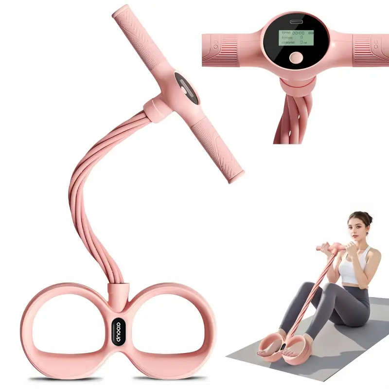 Smart Foot Pedal Puller, 6-Tube Elastic, Natural Latex Resistance Rope, Suitable for Abdomen/Waist/Arm/Leg Stretching and Shaping Training, Pilates, Yoga, Fitness Shaping, Christmas gifts & New Year's gifts