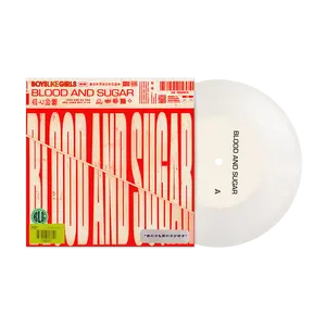 "BLOOD AND SUGAR" Clear Frosted Glass 7"