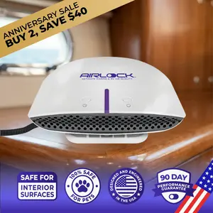 AIRLOCK Voyage – Small-Space Boat Air Purifier | Fresh Air for Heads, Galleys & Small Cabins | Simple, Maintenance-Free Odor Control