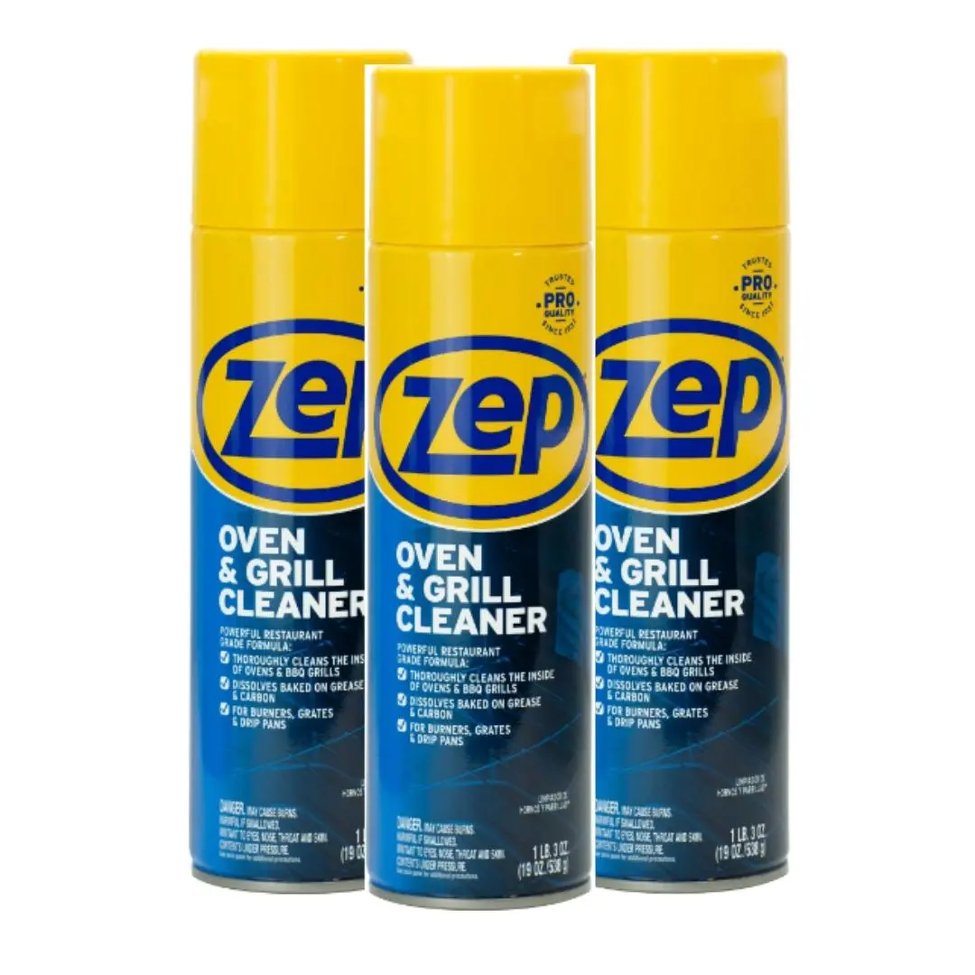 ZEP Stove Oven Cleaner - Stove Oven Cleaner ZEP - Heavy Duty Oven and Grill Cleaner, 19 oz Household Spray Cleaning Cloth Stainless Steel - Heavy-Duty Foaming Oven and Grill Cleaner