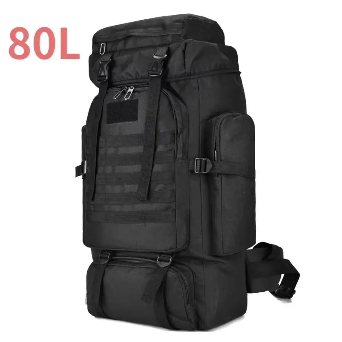 Hunting Backpack 80L Waterproof Tactical  Pack – Large Capacity Camping Hiking Gear, Heavy Duty Travel Duffel for Men Women, Outdoor Survival Rucksack with Reinforced Zippers