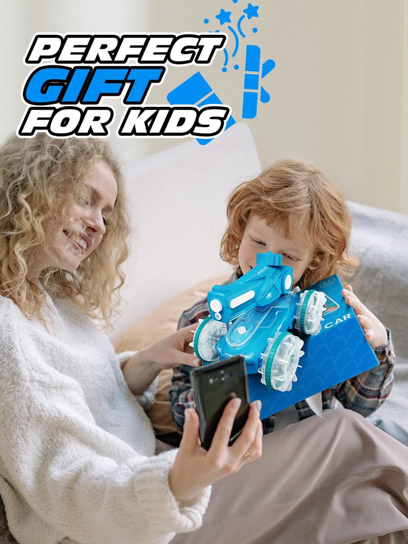 All Terrain Road RC cars for kids amphibious tank model automatic water spray toycar with light effects, summer toys, children/adulttoys Rctoys