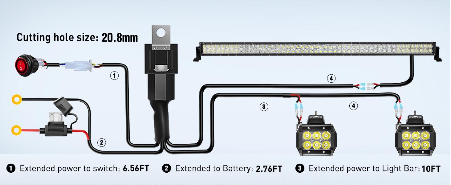 Nilight 52Inch Led Light Bar Spot Flood 2Pcs 18W 4Inch Spot LED Pods Windshield Frame Mounting Bracket on Wrangler JK 2007-2017 with Off Road Wiring Harness- 3 Leads Car Accessories  dealsforyoudays