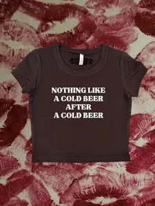 Nothing Like A Cold Beer After A Cold Beer Coquette Clothing Coquette Top Y2k Baby Tee Funny Gift Western Country Y2k Crop Top Shirt