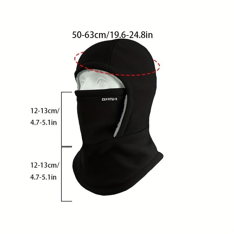 Winter Warmth 2-in-1 Hat & Face Mask - Windproof, Thick Fleece Lining for Cycling, Running, Skiing, Machine Washable, Black