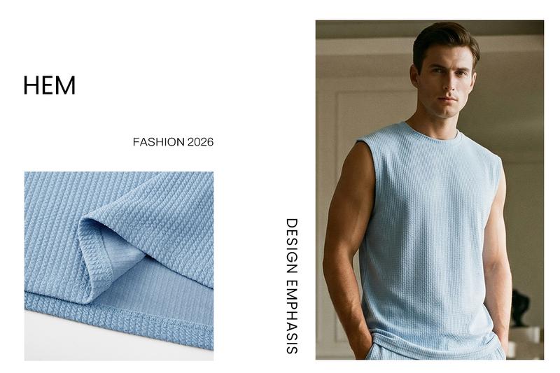 JMIERR Mens 2 Piece Rib Knit Sweatsuit Summer Sleeveless Tank Top Baggy Wide Leg Pants Set Vacation Beach Outfit for Men