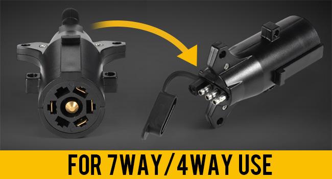 Partsam Wireless LED Trailer Light Kit Portable Magnetic Rectangle Stop Turn Reverse License Towing Tail Lights w Metal Bracket 7 Pin Plug for Trucks Trailers 12 -24V IP67 Waterproof