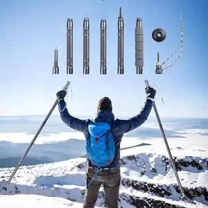 7in1 Multi-functional outdoor survival tool Hiking Pole Detachable Lightweight for Hiking Stick Walking Pole for Man Women Tactical Walking Stick,Prime Self Defense Walking Stick multi-scenario
