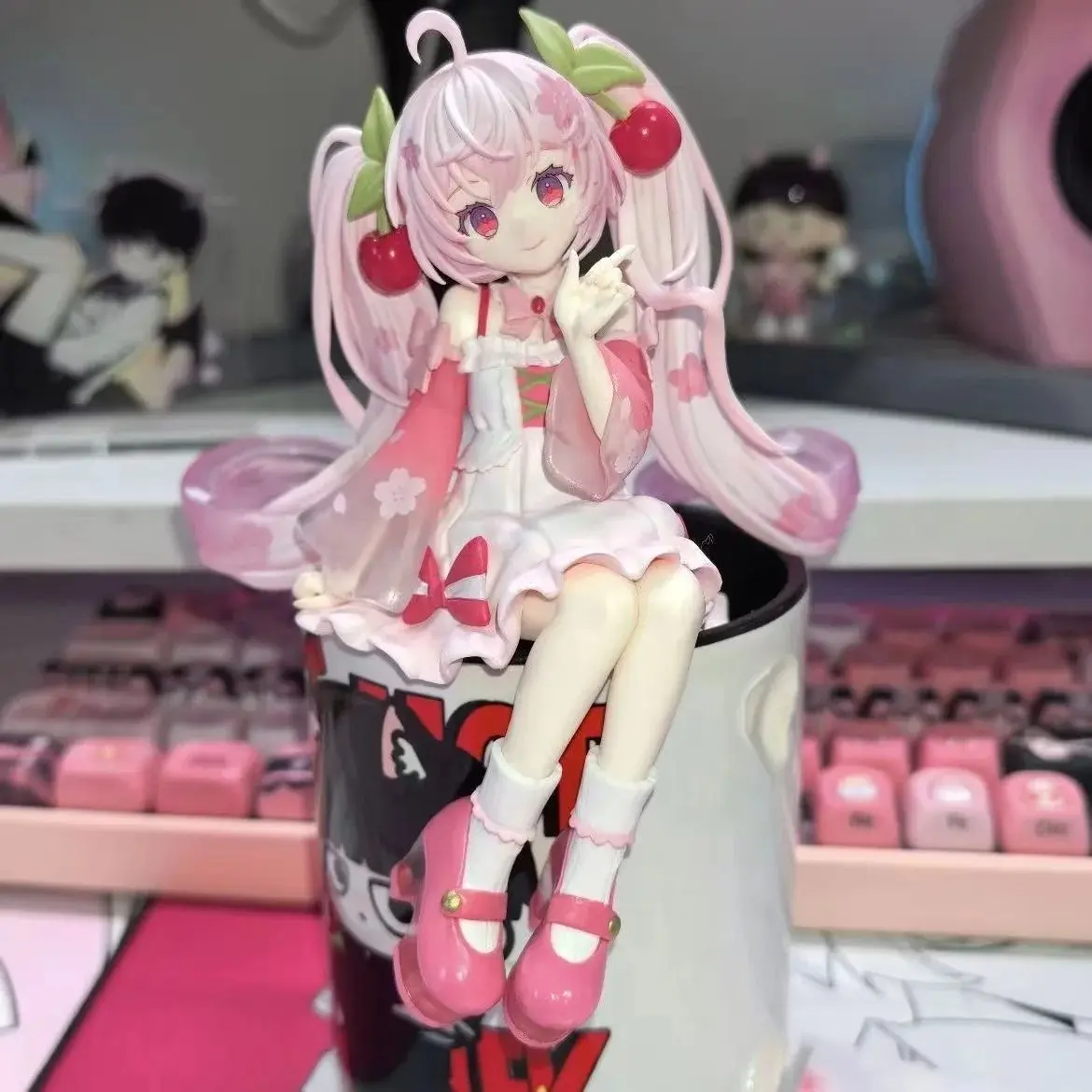 Hatsune Miku Sakura Miku Anime Action Figures Model Collection Toy Hatsune Miku Cute Handmade PVC Model Kawaii Gift