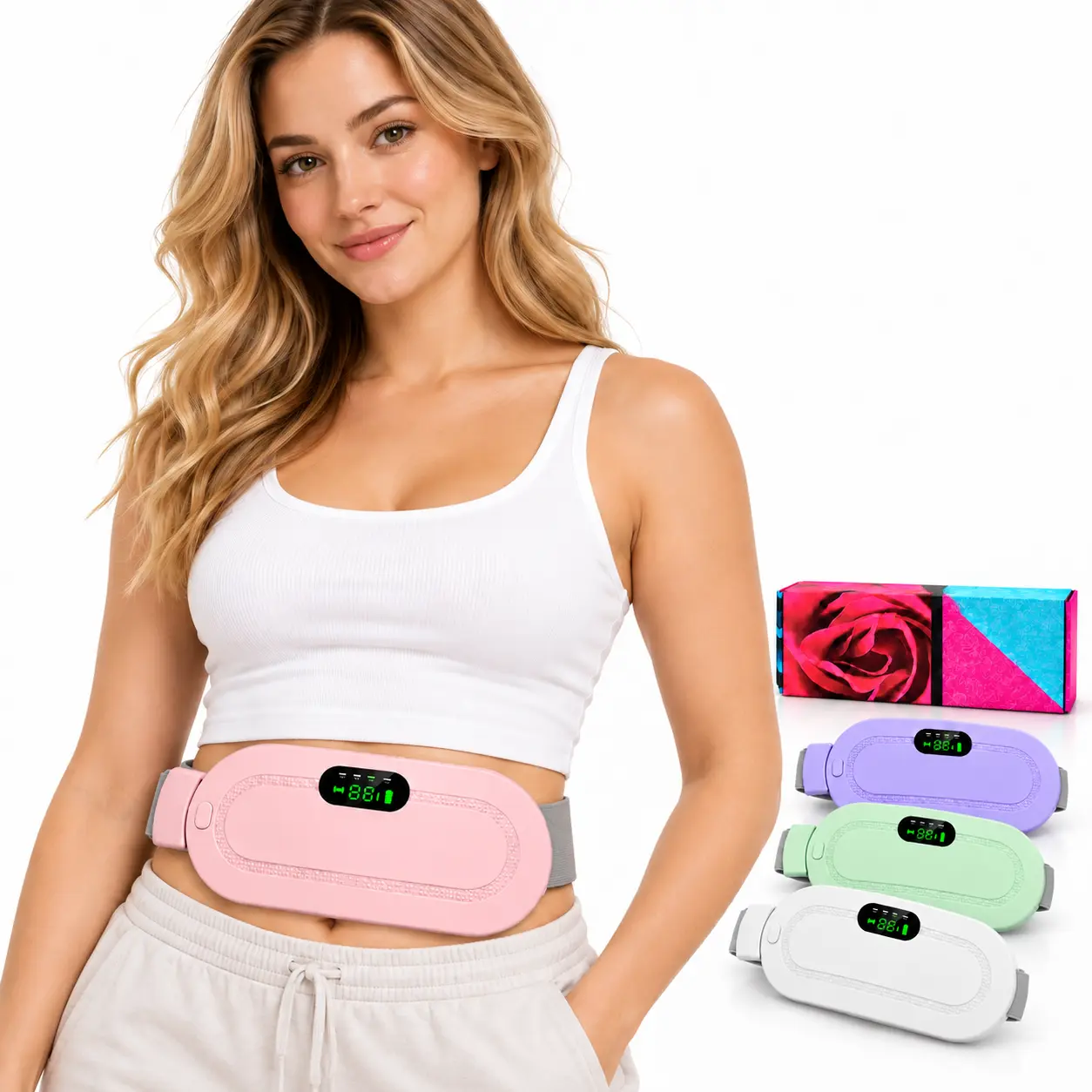 Cordless Menstrual Heating Pad - 4 Vibration Modes, Adjustable Pain Relief Levels - Festive Party Gift (Home Supplies, Beauty & Personal Care)