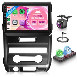 Car Radio for 【Ford F150 2009 2010 2011 2012】 with Wireless CarPlay Android Auto, 9 Inch Touchscreen Android Car Stereo with GPS Navi WiFi Mirror Link SWC Bluetooth AM/FM/RDS EQ Backup Camera