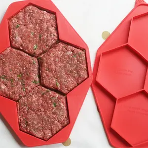 Burger Master Max - World's Best Burger Press for 4 Half-Pound Patties - BPA & Phthalate Free - Dishwasher Safe - Meal Prep Friendly with Shape+Store Technology