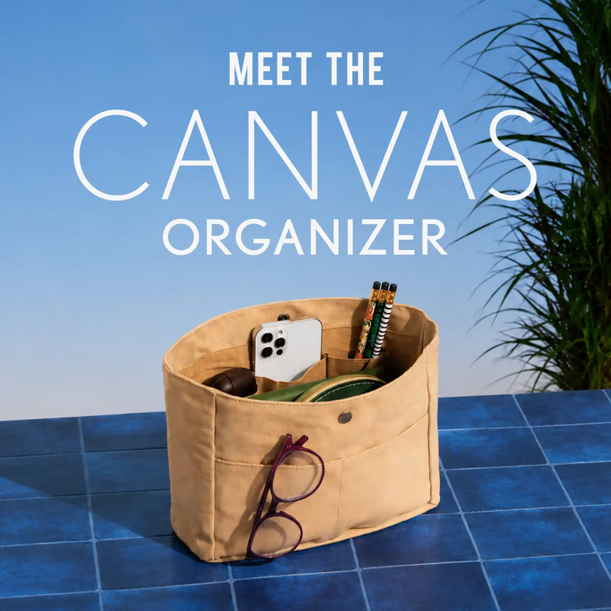 Portland Leather Canvas Purse Organizer