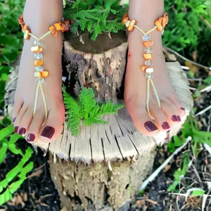 GOLDEN SHELLS Barefoot Sandals