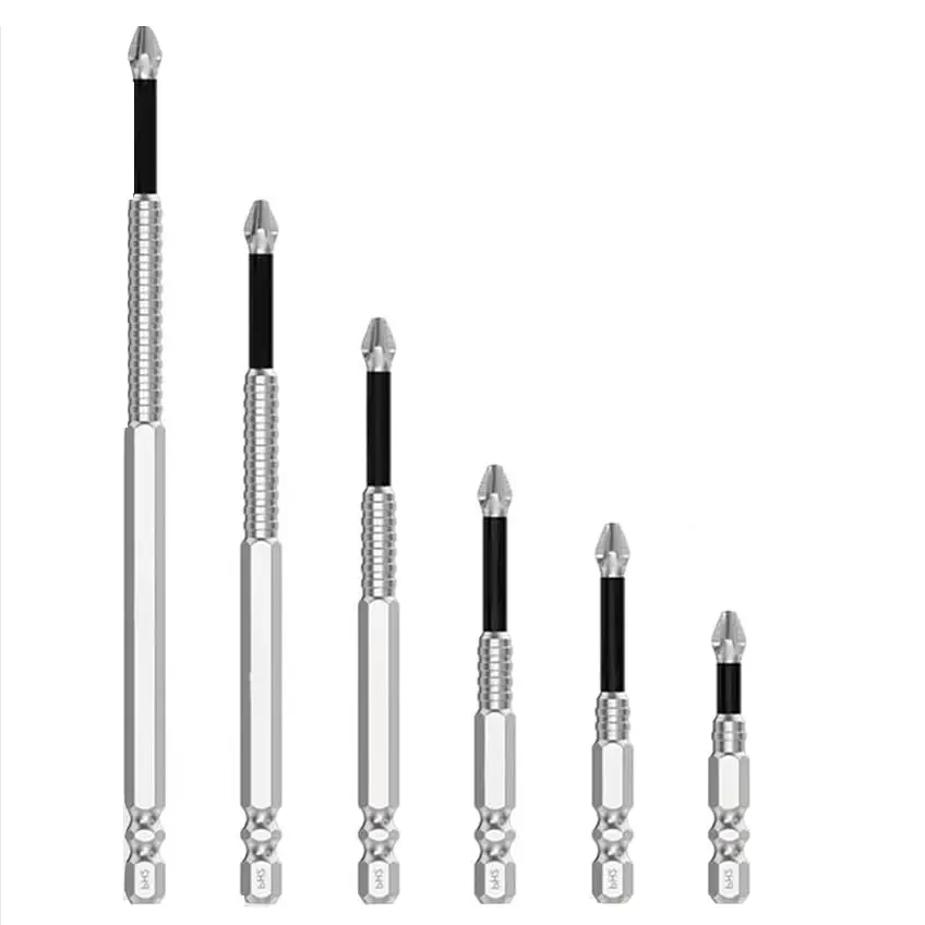 High Magnetic Screwdriver Drill Bit Set, Strong Magnetic Durability Screwdriver Drill Bit Set Magnetic Electric Screwdriver Set, Universal Anti-Slip Magnetic Electric Screwdriver Set(6 Pcs).