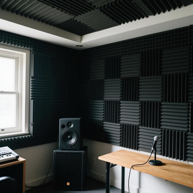 12/24/48PCS Black/White Acoustic Foam Panel Wedge Studio Soundproofing Wall Tiles, Sound Absorbing Panels For Ceiling Reading Room Meeting Room Study Library Club Cinema Music 12"X12"X1" 12/24/48PCS Black/White Acoustic Foam Panel Wedge Studio Soundproofing Wall Tiles, Sound Absorbing Panels For Ceiling Reading Room Meeting Room Study Library Club Cinema Music 12"X12"X1"