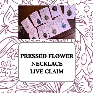 Pressed flower necklace- claim on live