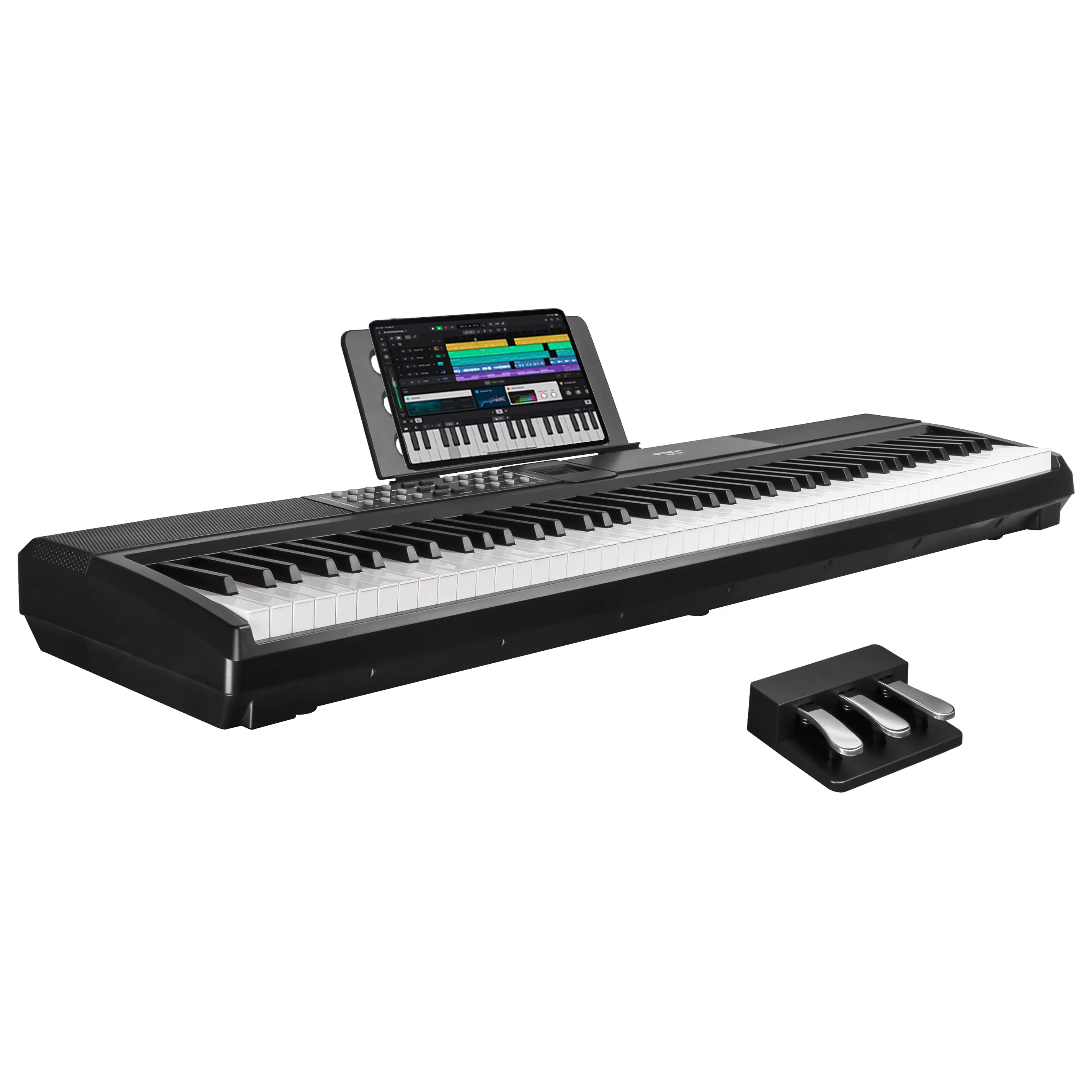 STRICH 88 Keys Weighted Keyboard with Sustain Pedal, Hammer-Action Digital Piano, 2x15W Built-In Speakers, Full-size Electric Piano Keyboard Supports USB-MIDI/Wireless Connect, SDP-120 Fathersdaygift Durable
