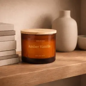 Amber Vanille Candle Coconut Fragrance