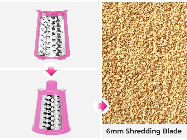 SUSTEAS 5-in-1 Rotary Cheese Grater with Suction Base – Mandoline Slicer & Veggie Shredder – Compact Storage Included