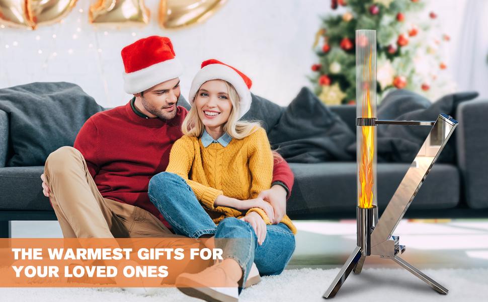 Wood Pellet Paito Heater Rocket, Outdoor Fire Pit Stove Fireplace With Glass Tube Chimney For Garden Backyard Camping Heating (Smokeless & Fireproof)