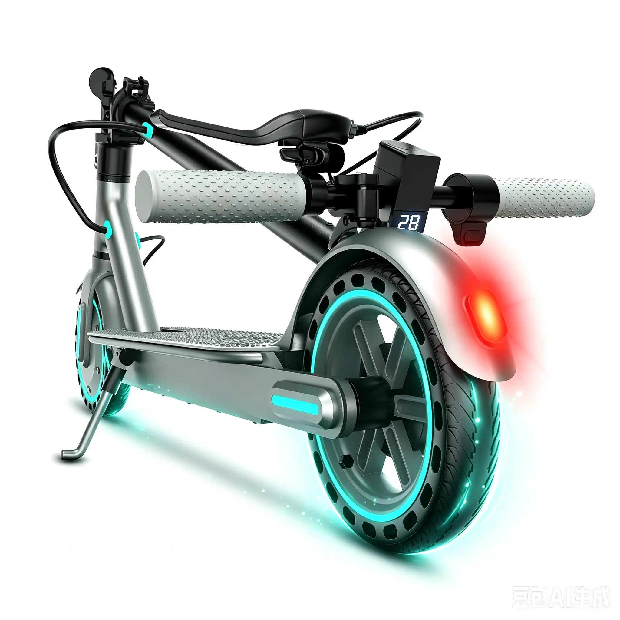 2026 leisure folding scooter, Range of 14 miles, App unlocked 28Mph, 3-speed adjustable fun sports scooter, portable folding commuting electric scooter, with application control