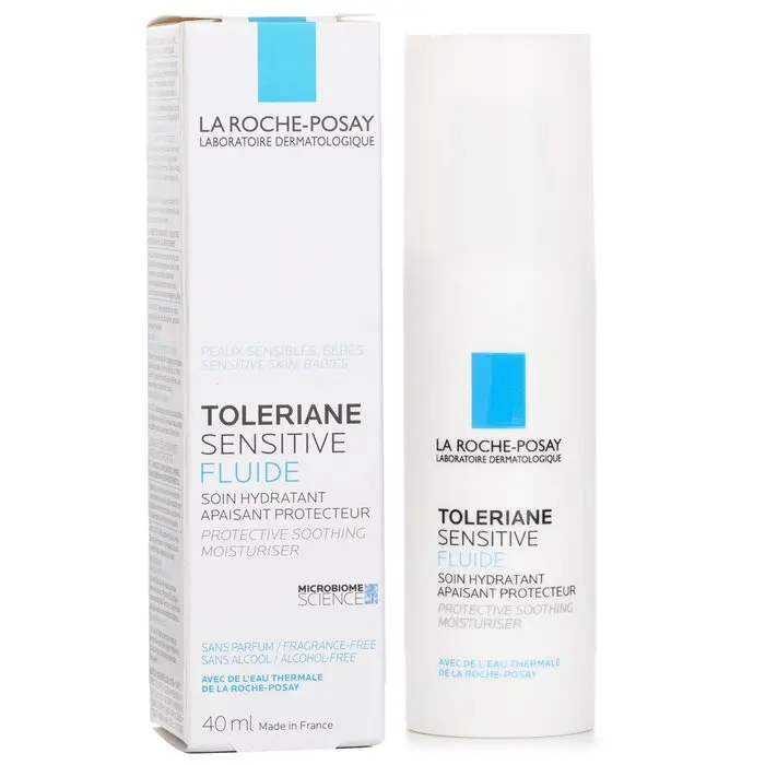 La Roche Posay Toleriane Sensitive Facial Moisturizer - Fragrance-Free, Glycerin-Infused, Hydrating, Soothing, 40ml/1.35oz