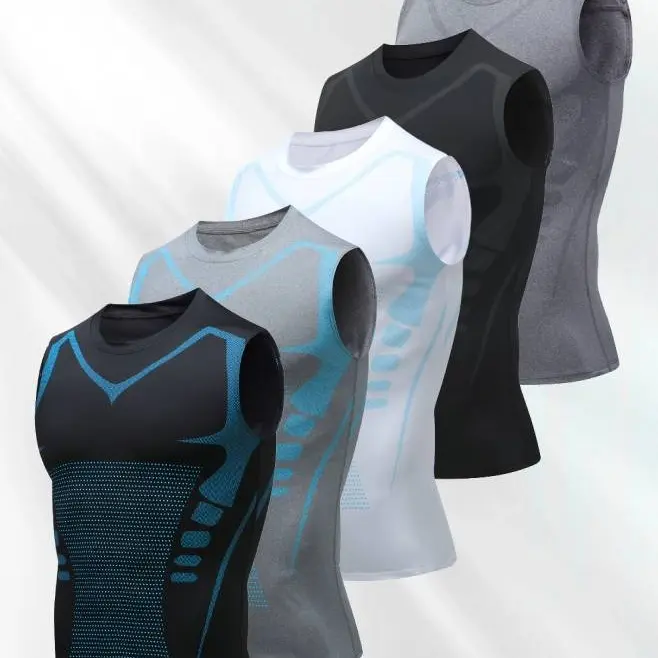 Men's 5-piece Sports Vest Set High Elasticity Slim Fit Breathable Quick-Drying Sweat-Wicking Striped Street Style for Fitness Running Cycling Soccer Basketball - Tops, Menswear non-sensitive good baggy clothes Workout Vest Gym Athletic Mesh Gymclothing