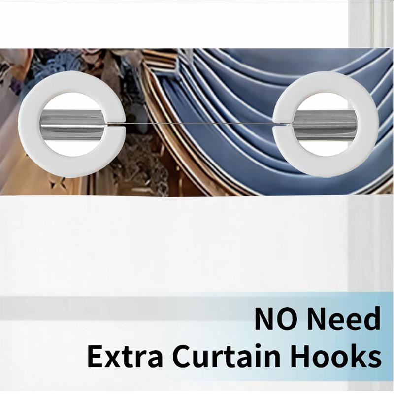 Blue Floral Shower Curtain Set Elegant Draped Design | Hookless, Waterproof, Removable Liner Bathroom Decoration