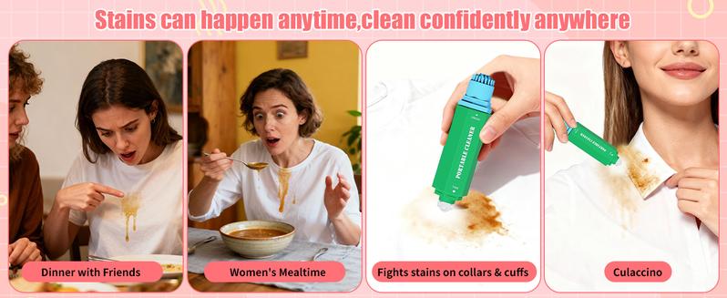 SimplyGone Magic Stain Wand Portable Travel-Friendly Instant Stain Remover Pen for Clothes Kids Clothes Fabrics Shoes & Bags Coffee Oil Makeup Food Stains Drunk Red Household Cleaner Winter Cleaning Essential Christmas Gift