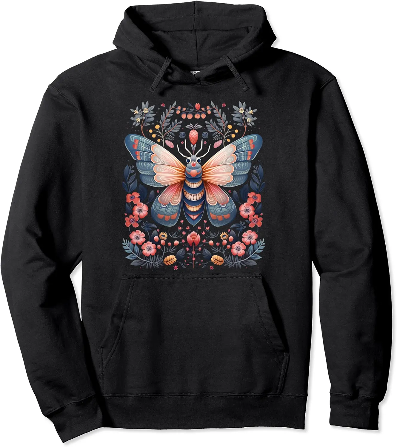 Cottagecore Aesthetic Celestial Luna Moth Moon Butterfly Pullover Hoodie - Jacobjbt Shop 68B0C6RMGCDW