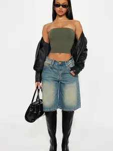 Someone Else Tinted Denim Jorts - Vintage Wash