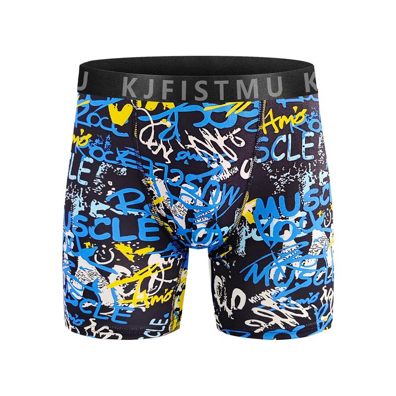 KJFISTMU 10-piece men's printed boxer briefs, casual, comfortable, and breathable, antibacterial and odor-resistant, long-lasting shape retention. Soft daily wear underwear, suitable for year-round wear, elastic boxer briefs for men. Menswear Socks