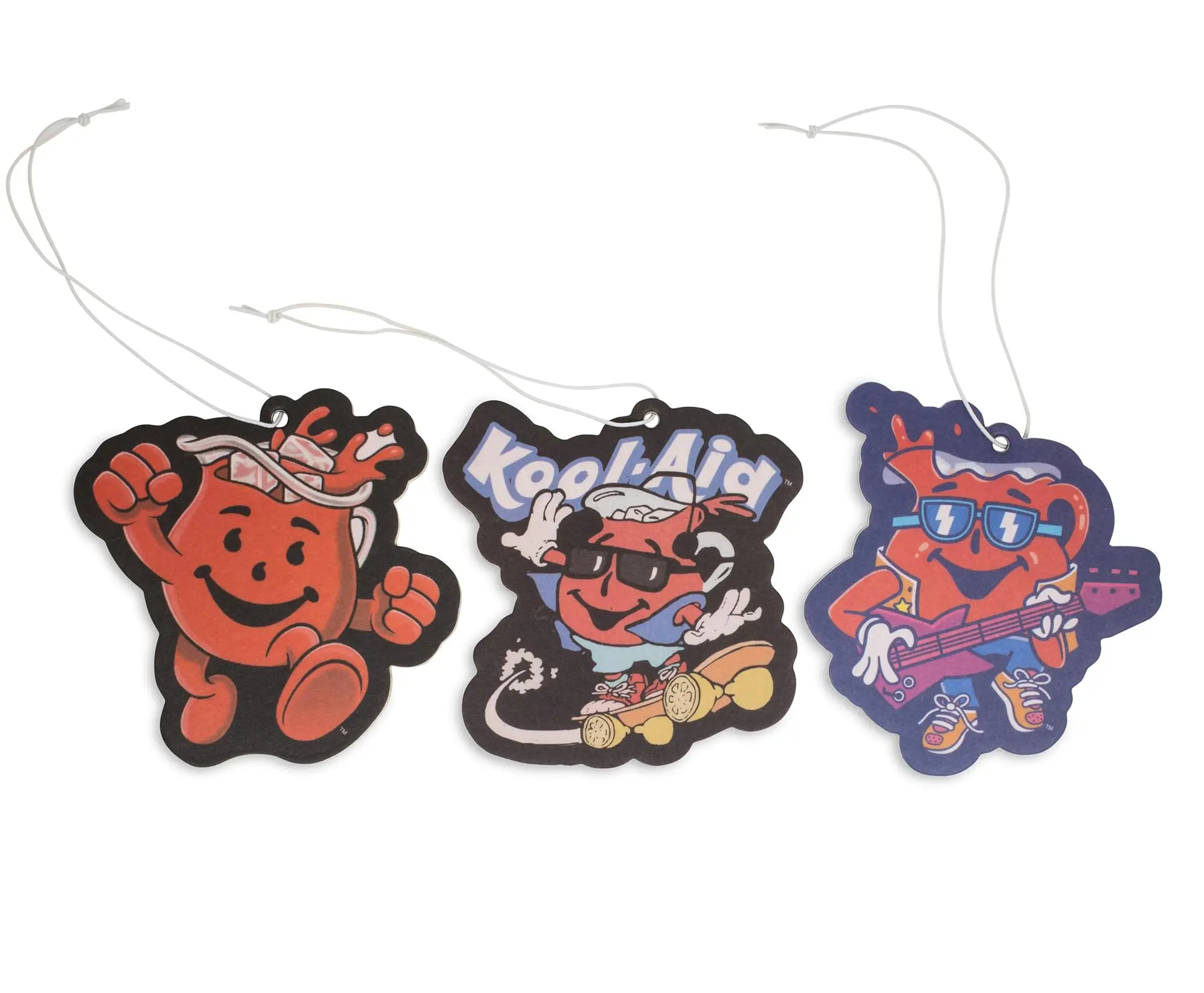 Kool-Aid Man Air Freshener Set (3-Pack), Tropical Punch Scent, Versatile Home & Car Fresheners, Car Odor Eliminator, Cars Accessories