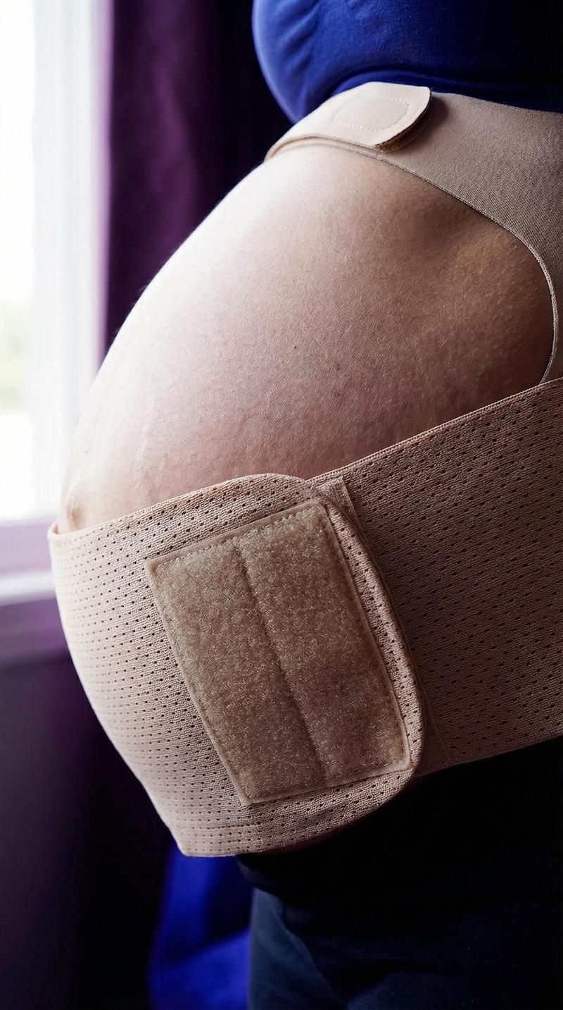 Maternity support belt, suitable for expectant mothers to wear starting from the second trimester of pregnancy, super comfortable waist and back support, comfortable and breathable, suitable for all sizes M-XL, maternity belly belt