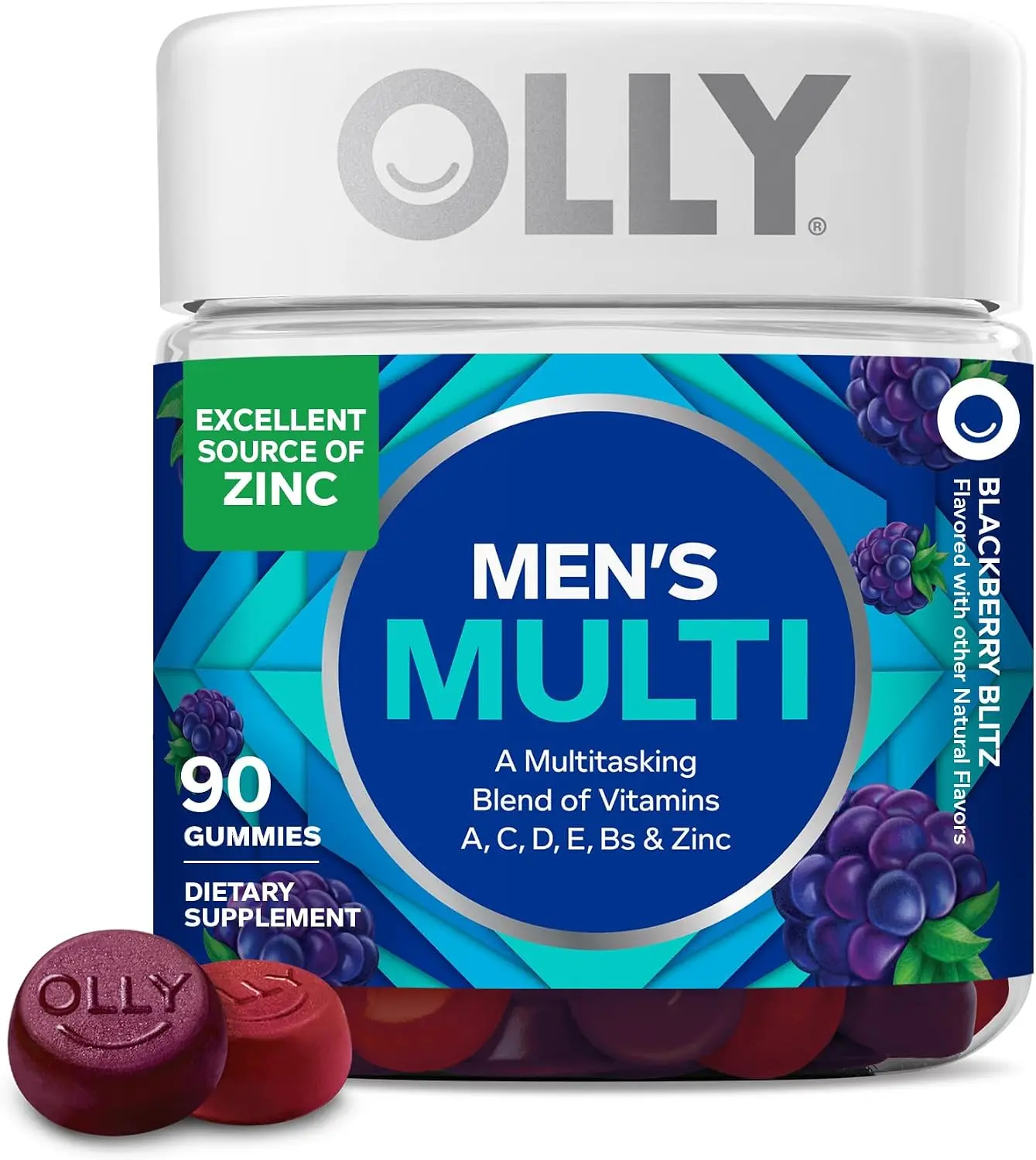 OLLY Men's Multivitamin Gummy, Supports Overall Wellness,* - 90 Count