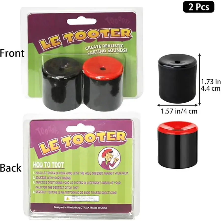 Unisex 2Pcs Squeeze Rubber Fart Machine Pooter Noise Maker Toy - Realistic Simulated Sound, Humor Prank Toy for 10-12 Yrs Kids, Birthday Party Favors