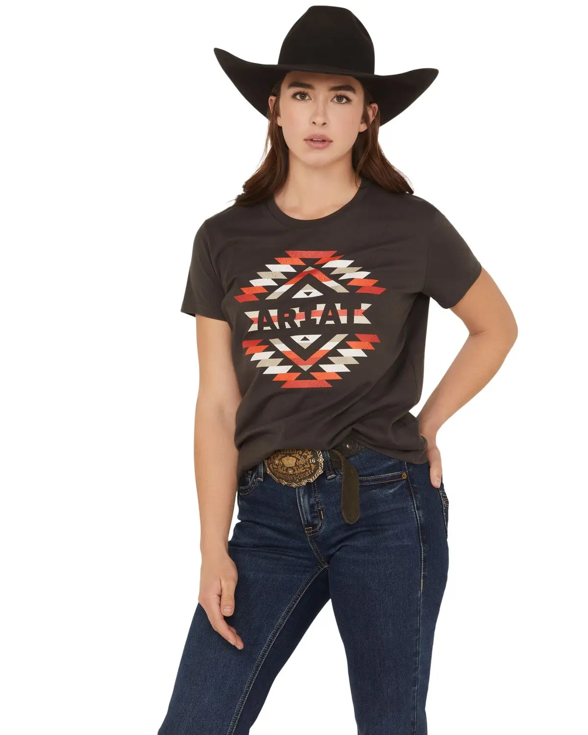 Ariat Women's Women'S Southwestern Logo Short Sleeve Tee - 10061437