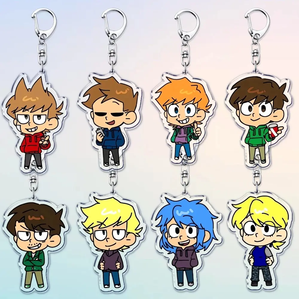 (#16 Options) Eddsworld Keychain: Tord Ringo Edds Tom Matt Paul Anime Keychains - Kawaii Keyrings Birthday Gifts – Cute Acrylic Keychain Charms, Perfect Gift for Fans & Collectors