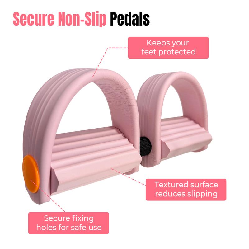 RELIFE REBUILD YOUR LIFE Pedal Resistance Bands with Handles Portable Foot Pedal Resistance Trainer for Full Body Workout Abdomen, Waist, Arms & Legs